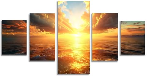 Broderie diamant grand format anti stress pour adulte motif coucher de soleil