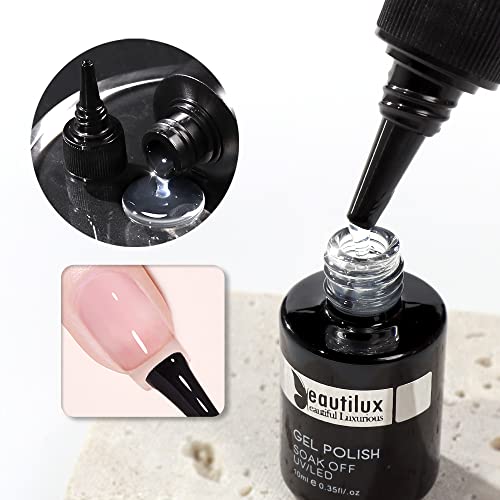 Beautilux Top coat Primer Gel Barniz Gel Semipermanente Nail Gel Manicure Clear Nail Polish UV/LED Gel Soak off 100ml Primer, para salón o manicura profesional Recambio de esmalte de uñas (BP000-100) Cover