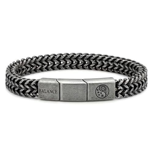 Pulsera para hombre de acero inoxidable 8mm con grabado bíblico miniatura 1