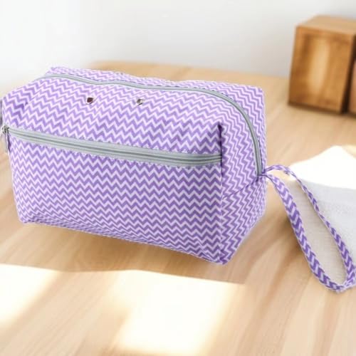 Image of Small Crochet Bag Organizer, Yarn Storage Bag, Portable Crochet Kniing Bag to Organize Kniing Tools and Accessories (Straight L Size)