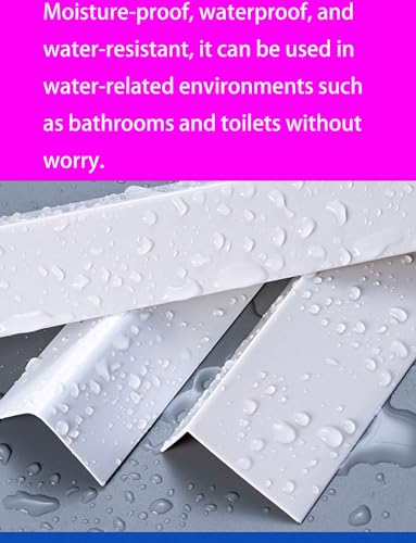 Moldura de esquina de PVC para azulejos de baño y paredes sin adhesivo 8