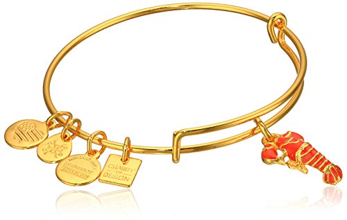 Alex and Ani Lobster Expandable Gold-Tone Bangle Bracelet