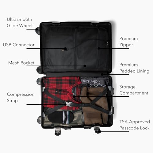 Cyberluggage Durable Hardshell 21-Inch Carry-on Suitcase with USB Charging, TSA-Approved Lock, Aluminum Telescoping Handle, 8-wheel 360 Degree Spinner Wheels, Waterproof & Lightweight Luggage4
