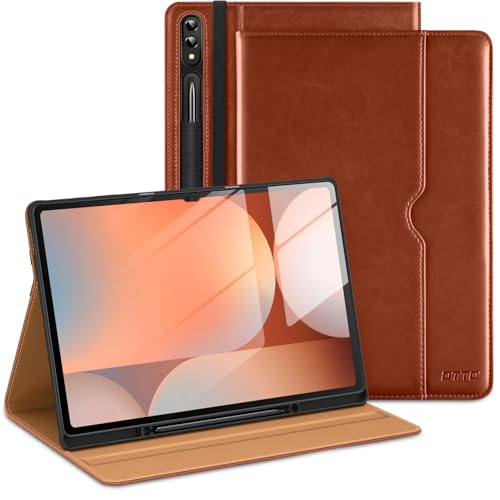 Image of DTTO for Samsung Galaxy Tab S9 Ultra 14.6 inch Case 2023, Premium Leather Business Folio Stand Cover with S Pen Holder for Galaxy Tablet S9 Ultra 14.6'' 2023 Model [SM-X910 /X916B /X918U], Brown