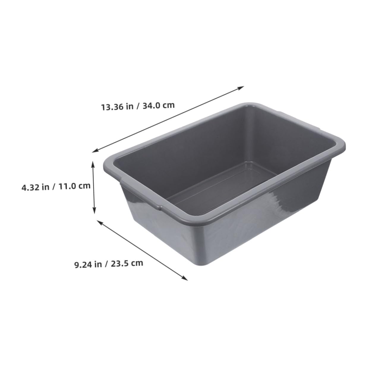 GLEAVI Vasca Rettangolare in Plastica Pp con Manico 2 Pezzi per Industrie di Ristorazione, per Conservazione Refrigerata e Congelatori