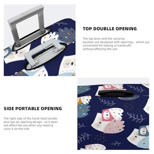 Mom And Baby Owls Travel Luggage Covers - Elasticity Suitcase Covers Protector for Luggage 18-32 Inch4