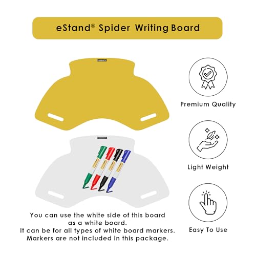 Image of Lap Board for Study | Home | Dining | Office | Laptop | Computer Desk | Reading & Writing | Multi-Purpose | Made in India | (Yellow, SPIDER-LB-30X16-YELLOW)