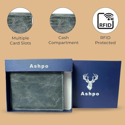 Wallet for Men, Full Grain Genuine leather wallet, bifold slim Elgant RFID Protected, Multiple 12 Card Holder Mens wallet (slim Blue)3