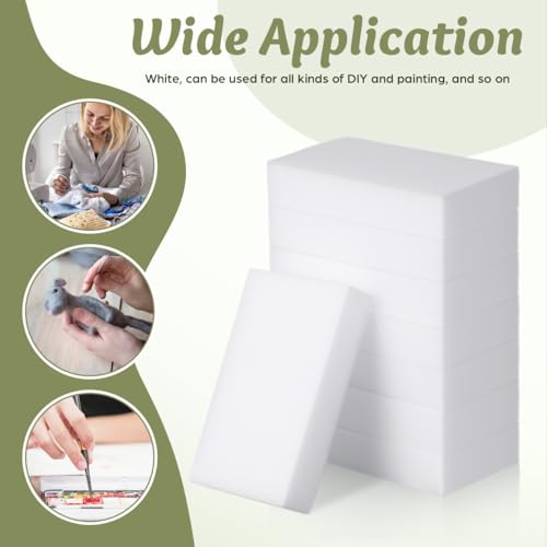 Image of 8pcs High Density Sponge Block Wooden Needle Holder Wool Felting Foam Needle pin Cushion mat Ornament Crafts Hand Embroidery Supplies Felting Materials Shrink Film White Foam Board