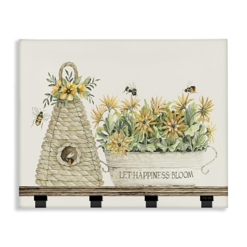 Stupell Industries Beehive Daisy Floral, 16 x 20 Inch Canvas Wall Art