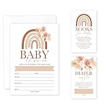 Hadley Designs 15 Boho Baby Shower Invitations for Baby Girl | Baby Shower Invites for Girl