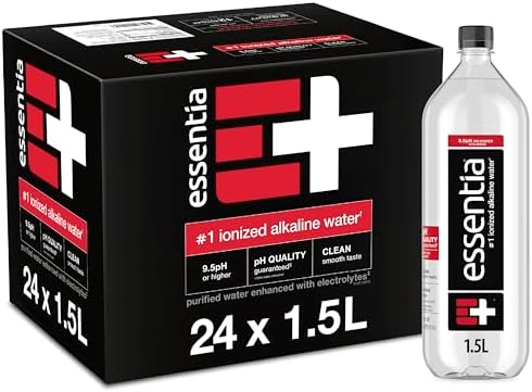 Essentia Ionized Alkaline Water, 9.5+ pH, 99.9% Pure, 12 x 1.5L
