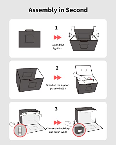 Glendan Portable Light Box Photography, 16"X12" Professional Dimmable Photo Box With 112 High Color Rendering Index Led Lights & 8 Color Pvc Backdrops For Jewelry And Small Item Product Photography #TOP4