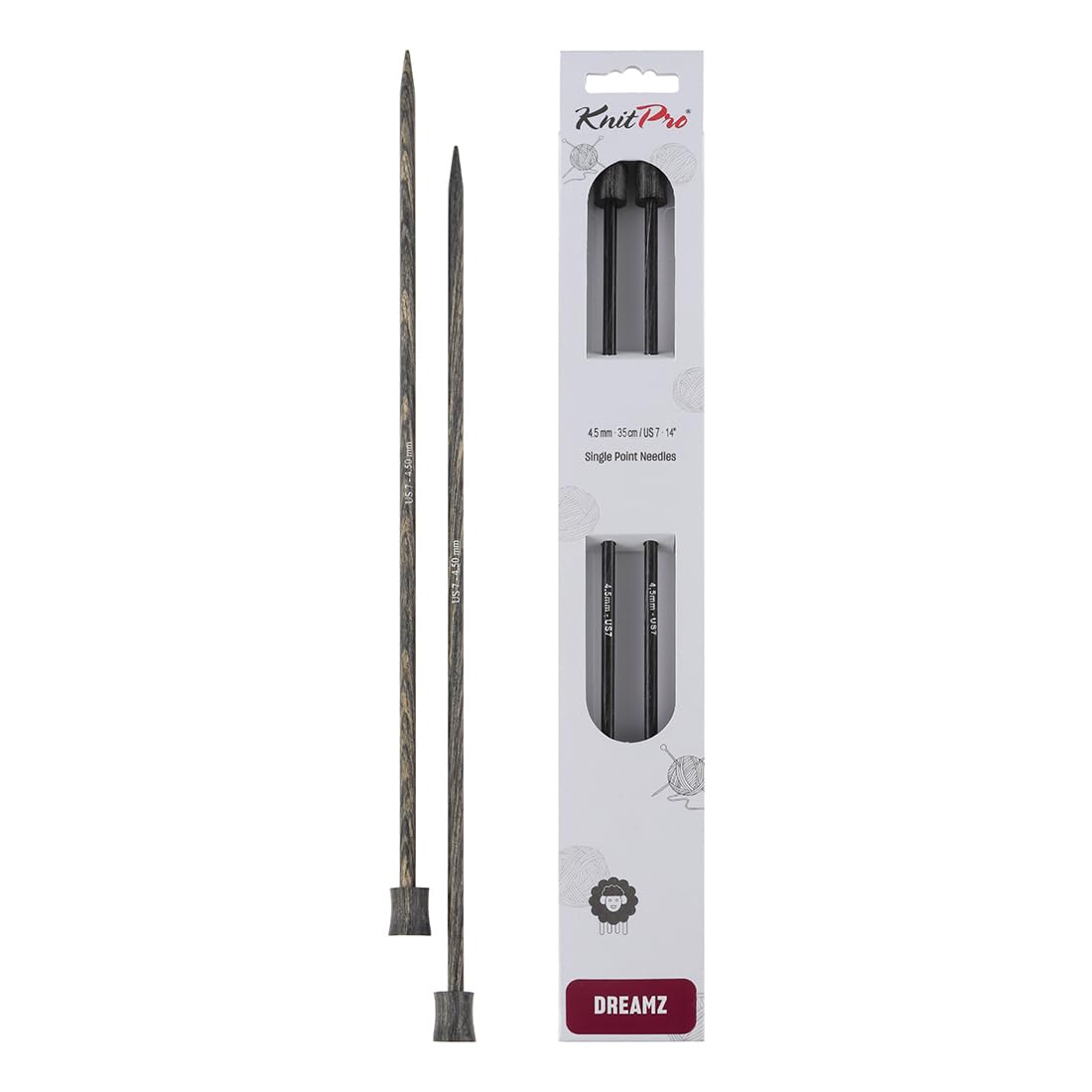 KnitPro Dreamz Single Pointed Needles 14" (35cm) | Size 4.50mm