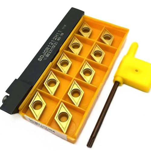 Juego de Porta Herramientas para Torno SDJCR1212H11 con 10 Insertos