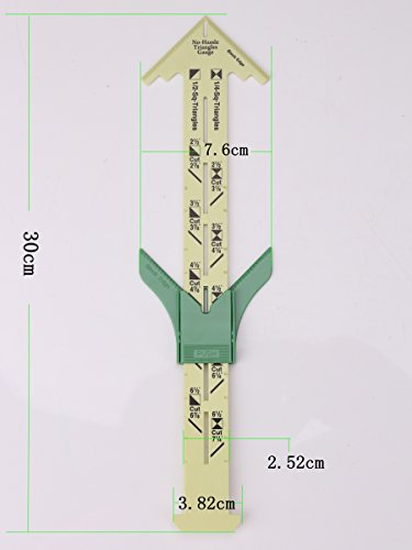image for HONEYSEW No-Hassle Triangles Gauge Sewing Tool with Free Seam Gauge Ru