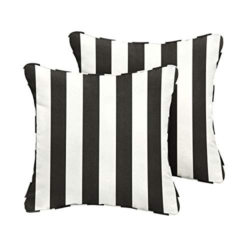 Sorra Home Sunbrella Cabana Classic Outdoor Pillow Set, 18 in x 18 2 Count