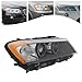 Carlaihu For 2011 2012 2013 2014 BMW X3 xDrive28i HID Headlight Headlamp Assembly w/LED DRL w/o AFS&Module Right Passenger Side Black Housing Replaces 63117276996