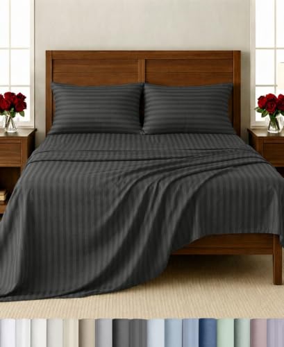 California Design Den 100% Cotton Sateen Twin XL Sheets, 3 Pcs Set