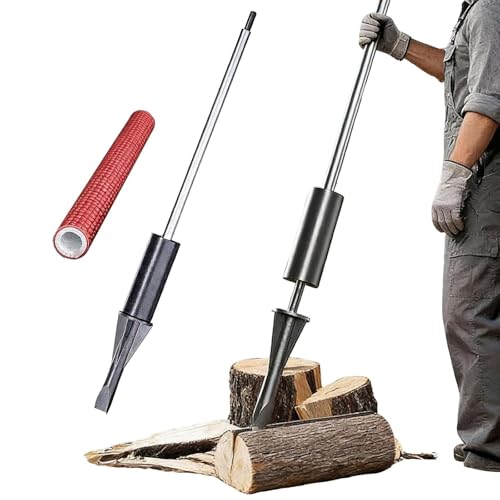 Fendeuse de bûches à inertie manuelle robuste, outil de fendage de bois portable avec tige de contrepoids pour bois de chauffage