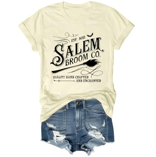 Salem Broom Co Est. 1692 Chemise Salem, Jaune crémeux., L