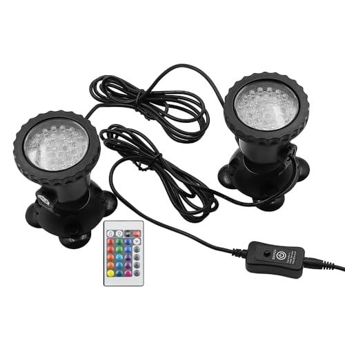Tiardey LED Lighting Garden Pond Light, Underwater RGB Spot Lights, Color Changing LED Aquarium Light