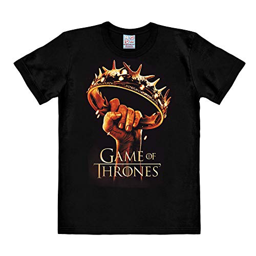 Logoshirt - Juego de Tronos - Corona - Camiseta Hombre - Negro - Diseño Original con Licencia,...