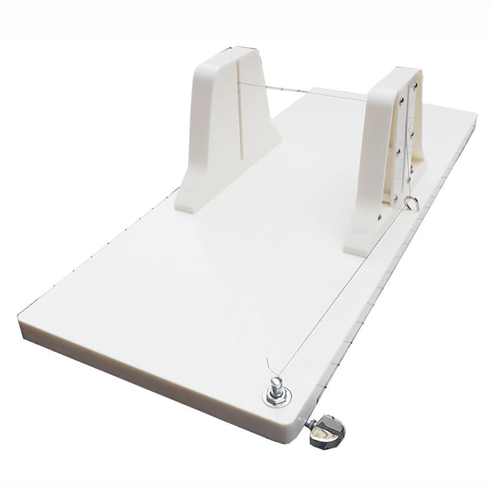 Cortador de jabón de losa ajustable, máquina de corte de jabón casera con escala, cortador de jabón de un solo alambre para jabón, queso, mantequilla, pan, pastel