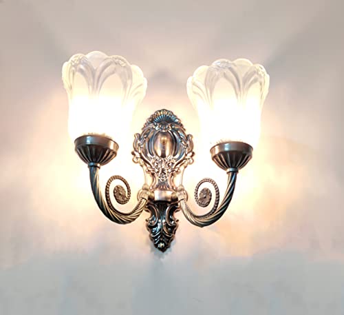 Image of SINOMAN Black Antique Designer Imported Wall Light Wall lamp for Bedroom, Living Room,Kitchen, Bars, malls, Besides The Bed, Balcony Home Decoration (Double) (Without Bulb)