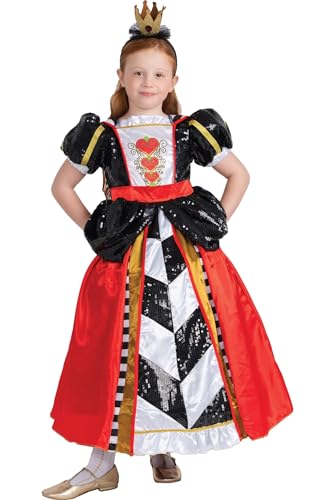 Disfraz Reina de Corazones para Niñas en Talla XL