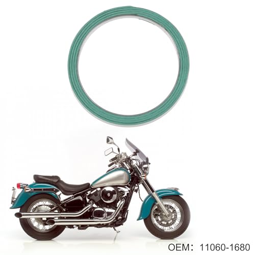 Briny River 2pcs Motorcycle Manifold Gaskets 52x44x5mm 11060-1680 Compatible with Kawasaki VN800