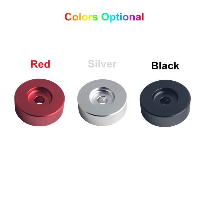 DEWHEL Adaptador de aluminio de 45 RPM compatible con discos de vinilo de 7 pulgadas Domo 45 Adaptador de tocadiscos para reproductor (2 unidades)