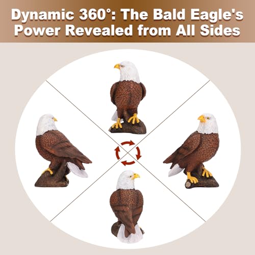 Figura Decorativa Águila Calva de Resina 6.3 pulgadas miniatura 4