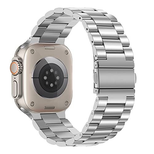 Tasikar Straps Compatible with Apple Watch Ultra 3 2 1 49mm Premium Stainless Steel Metal Strap Compatible for Apple Watch 49mm - Image 3
