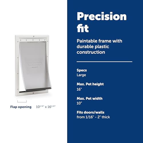 image for PetSafe Plastic Pet Door - Easy Install for Wood, PVC Metal & Paneled 