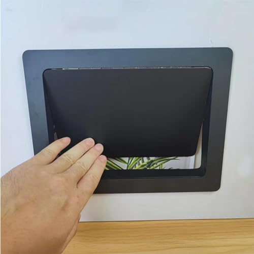 304 Stainless Steel Commercial Trash Can Cover, Easy Push Lid, Square Built-in Garbage Bin, Kitchen Countertop Trash Cover, Side Mount Chute Lid, Stylish & Durable