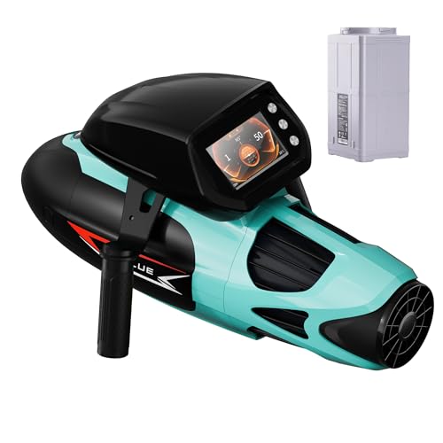 Vapor Pump-Jet Underwater Scooter 3 Gear Speed 60 Minutes 6.21mph 46lbf for Free Diving Scuba Diving Snorkeling Recreational Toys for Yachts and Boats