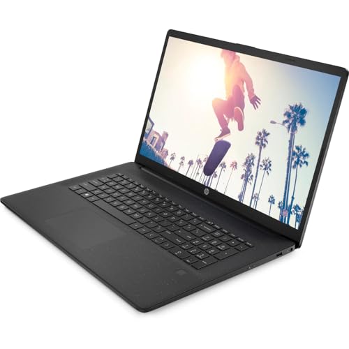 Image of HP 17z-cp200 17.3-inch HD+ Laptop Computer RGB AMD Athlon Gold AMD Radeon Graphics 8GB DDR4 RAM 128GB SSD BrightView SVA 250 nits WiFi Bluetooth USB Type-C HDMI Windows 11 Home Jet Black (Renewed)