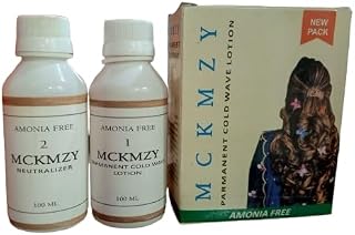 MCKMZY Permanent Cold Wave Lotion with Neutralizer, Ammonia Free, Hair Curling and Perming Lotion, 100 ml Each Price In India