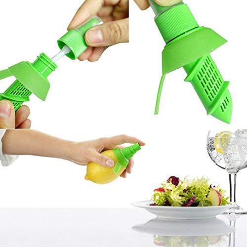 Gulfdealz Creative Juice Manual Citrus Juicer Lemon Spray Mist Orange Fruit Gadget Sprayer, Plastic - Green (Pack of 2)