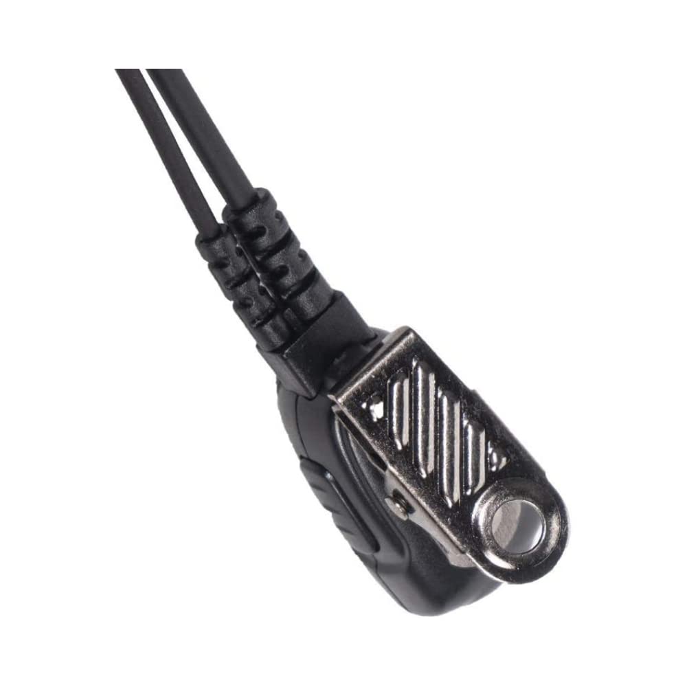 Sarcia Cuffie per walkie talkie Midland, a forma di D, con microfono PTT, per radio bidirezionale Midland GXT1000VP4 LXT500VP3 GXT1050VP4 GXT1000XB Walkie talkie bidirezionale a 2 pin, confezione da