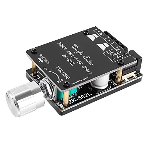WHDTS Bluetooth Audio Stereo Power Amplifier Board Module BLE5.0 Dual Stereo Output 50W+50W 5V~24V Bluetooth Receiver Module with Case DIY