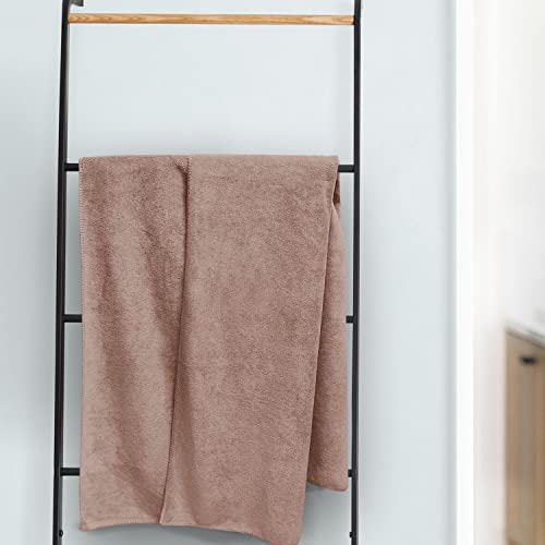 Image of Sassoon Venir Microfiber 1 Piece Men Bath Towel 450 GSM (70x145cm, Peanut Color) Ultra Soft Material, Towel for Daily use