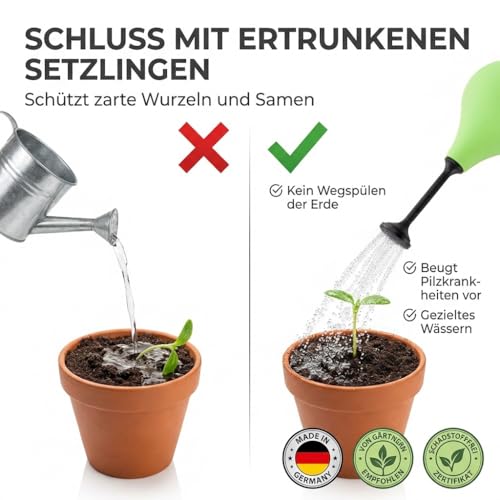Ballbrause Anzucht 224ml - Schonende Ballonbrause ideal für Bonsai, empfindliche Pflanzen und Stecklinge - Made in Germany