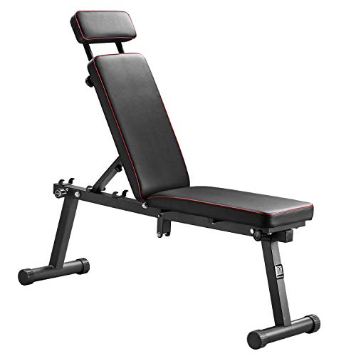 Wesfital Adjustable Weight Benches, Utility Workout Bench Strength Training Bench Incline/Decline for Home Gym