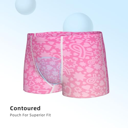 Boys' Cotton Boxer Brief Soft Underwear-Breast Cancern Ribbons Awareness4