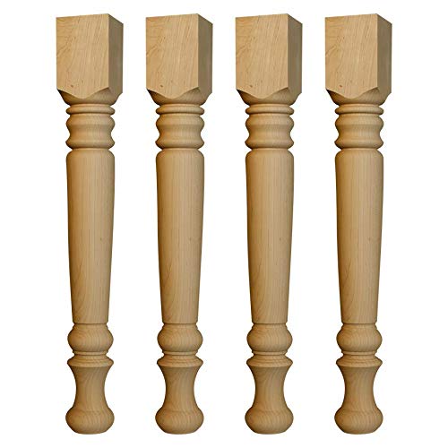 Black Friday - 80% OFF Husky Farm Dining Table Legs in Soft Maple (Set of 4)