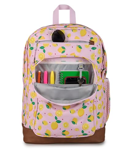 Image of JanSport Cool Backpack with 15-inch Laptop Sleeve, Large Computer Bag Rucksack with 2 Compartments, Ergonomic Straps, Lemonade Stand