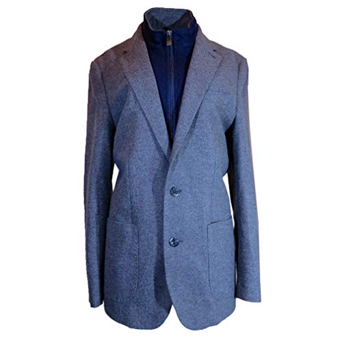 Hart Schaffner Marx Unconstructed Knit Blazer, Size-L Gray