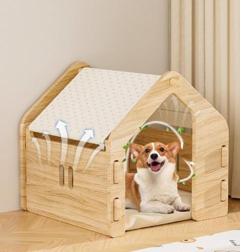 Hundehütte Indoor, Katzenhaus Zum Selber Bauen, Haustierhaus, Für Kleine Hunde & Katzen, Hundehöhle (Color : C, Size : 50x47x48cm)